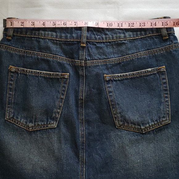 Isabel Hayley Denim Distressed Raw Hem Mini Skirt - Picture 12 of 15